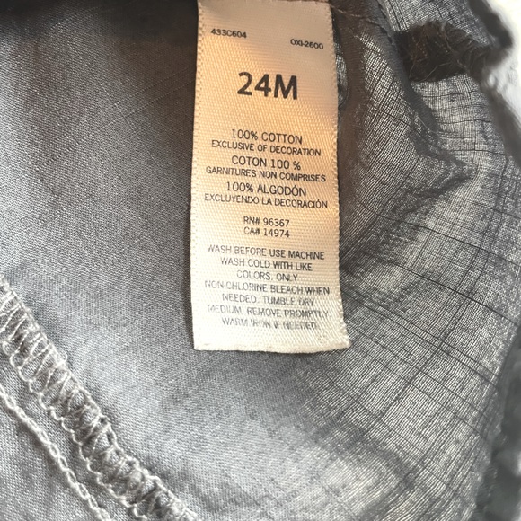 5/$20💥24M OshKosh Embroidered Peasant Flared Tank Blouse, Grey Purple & White - Picture 6 of 8